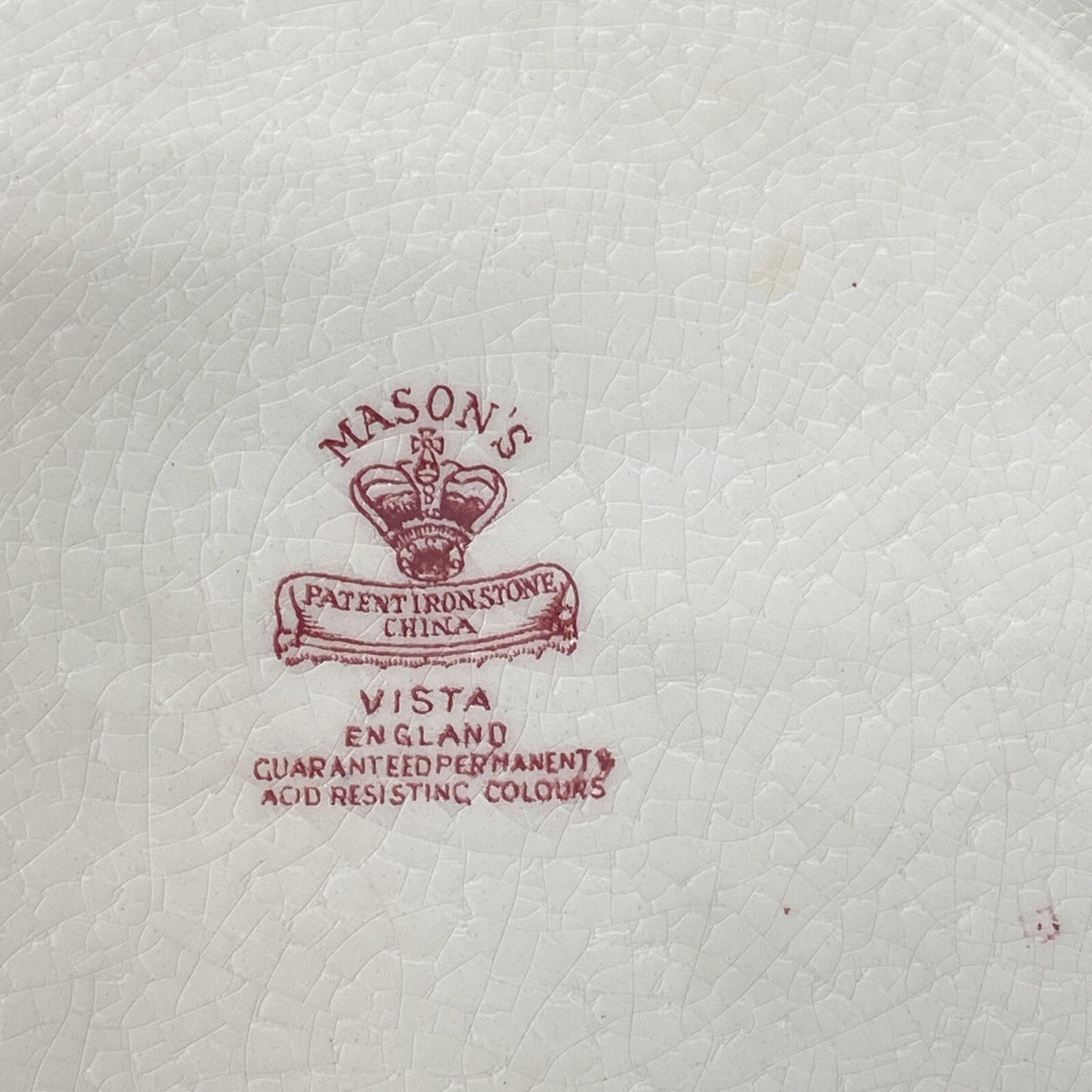 Mason's Vista Pink 10 3/4" Large Dinner Plate