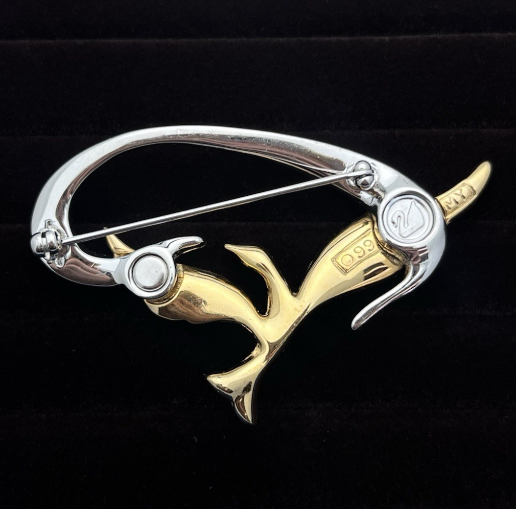 RARE 1999 SWAROVSKI ANNUAL EDITION FREEDOM BIRD PIN COLLECTORS PIECE-2 1/2" WIDE