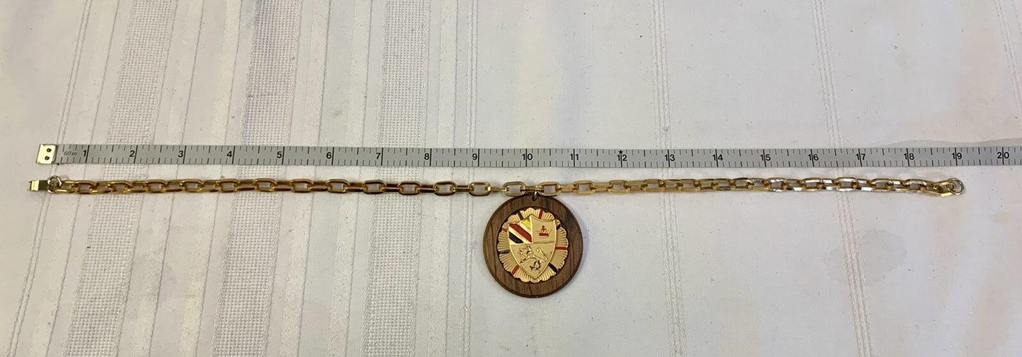 Vintage Kramer of New York Necklace and Clip Earrings Lion Coat Of Arms Heraldic