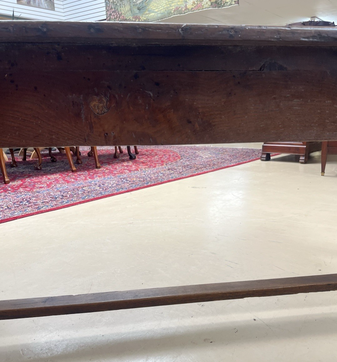 ANTIQUE FRENCH PROVINCIAL OAK RUSTIC FARMHOUSE SOFA DINING WORK TABLE