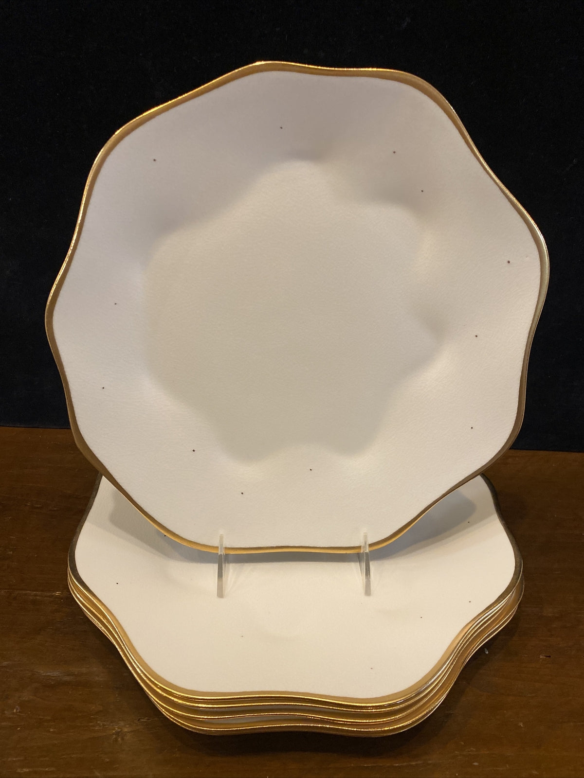 Dan Levy 1992 White & 22K Gold Handmade  Dinner Set of 24 Today $4700 Spot BH243
