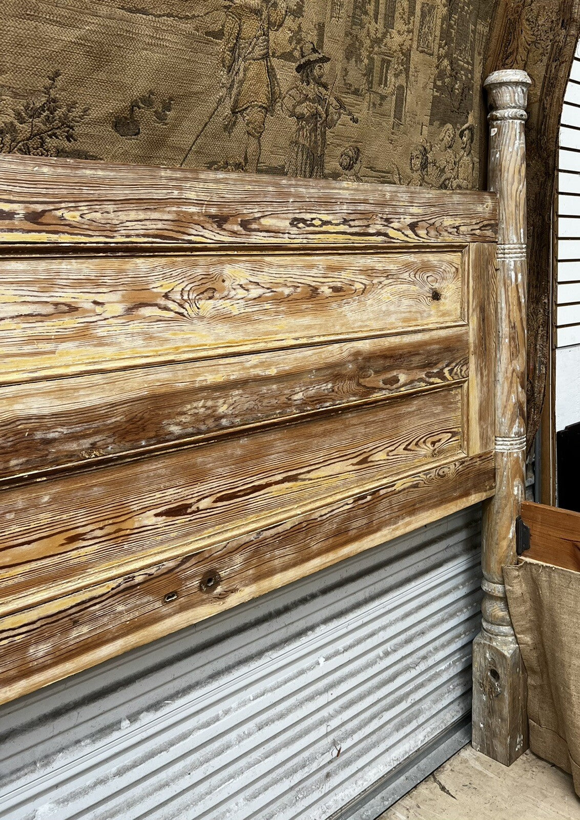 King Antique Handmade 4 Poster Bed from Alabama 4 Antebellum Porch Posts & Doors