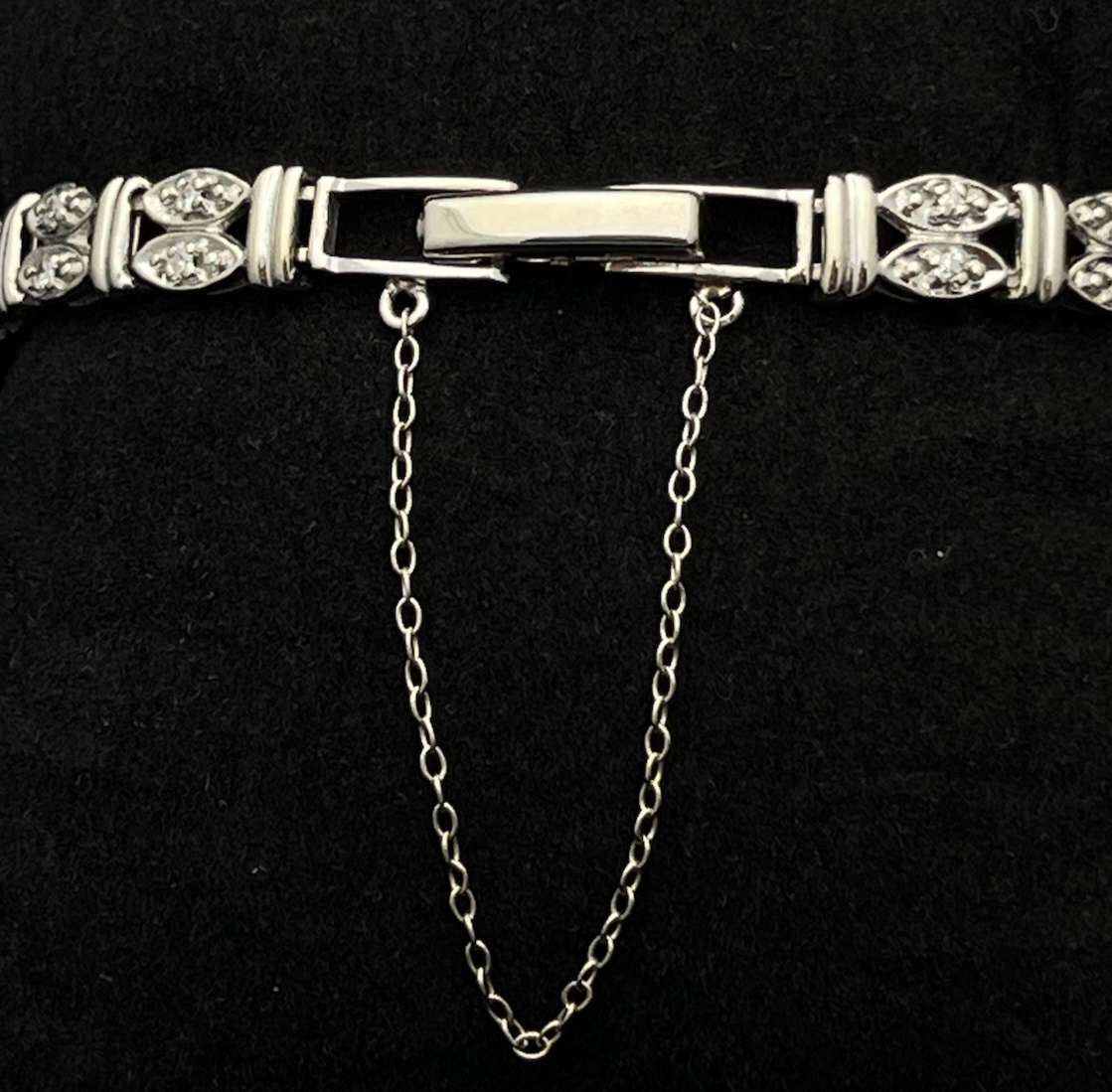 18g Vtg Hamilton Ladies 757 Diamond Watch 14K White Gold 22J Manual Wind Art Dec