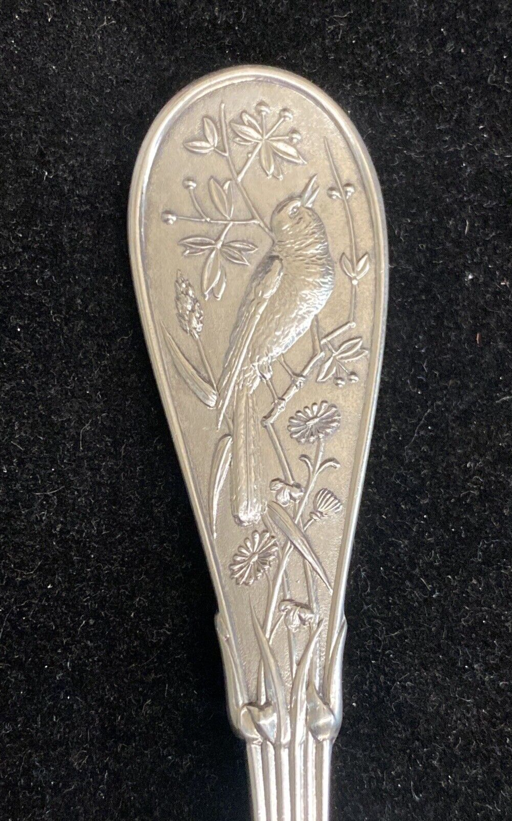 Japanese by Tiffany & Co Sterling Silver 6 3/4" Four Tine Salad Fork RARE mono S