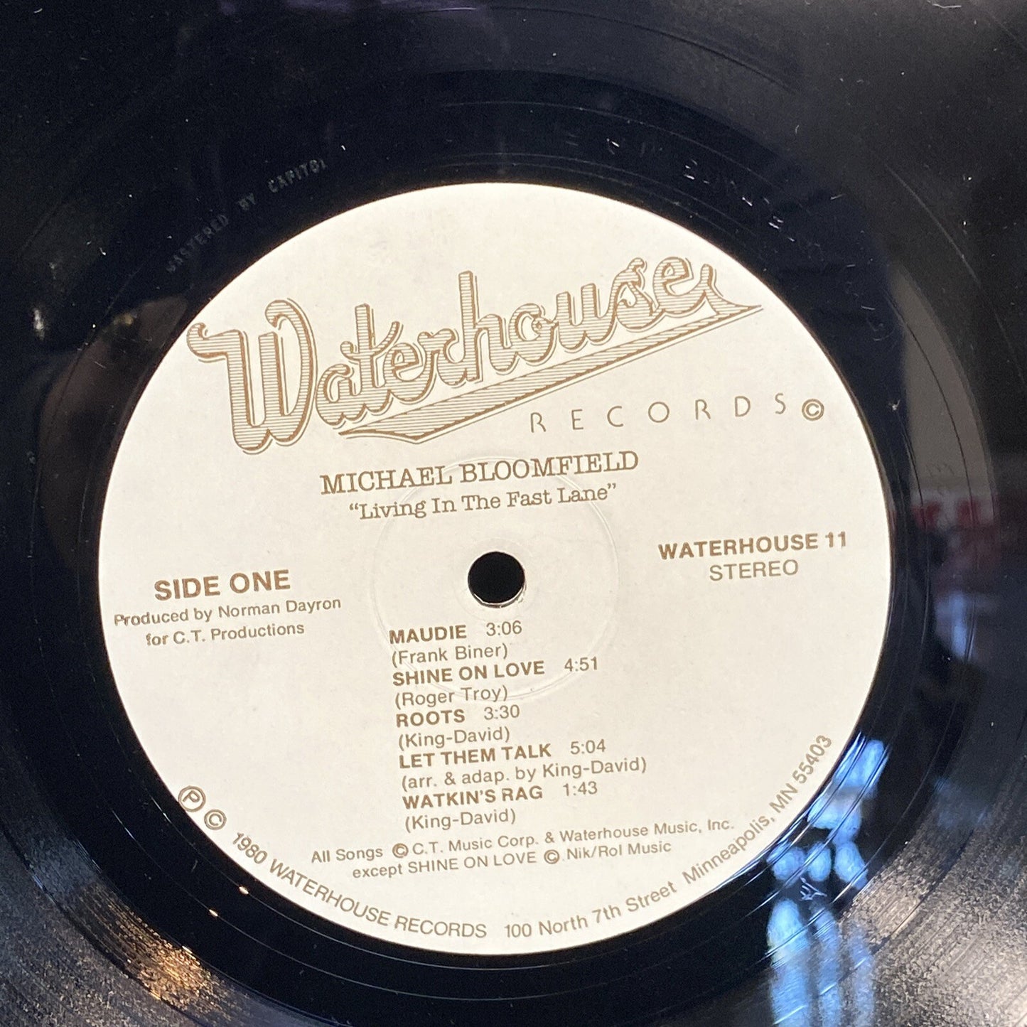 MICHAEL BLOOMFIELD "Living in the Fast Lane" WATERHOUSE 11 NM/VG+