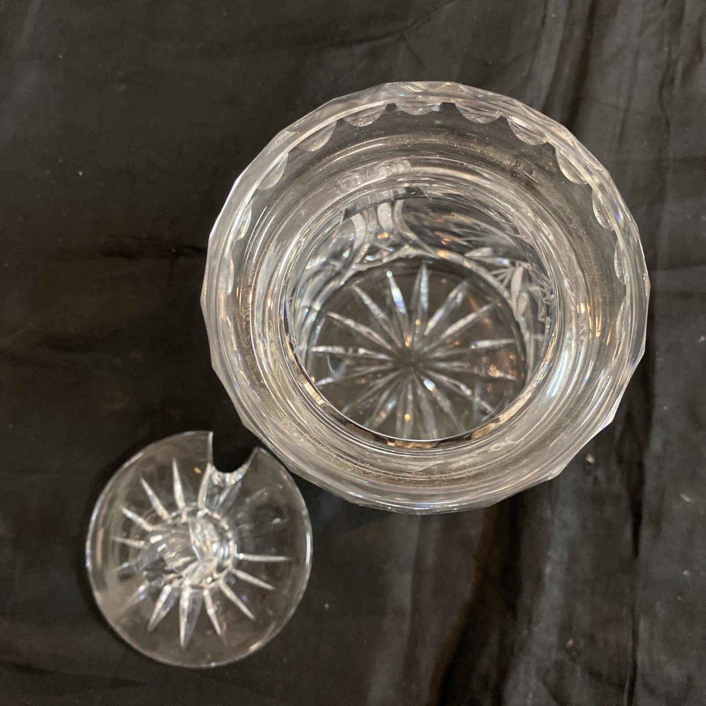 ABP Cut Glass Jam Jar