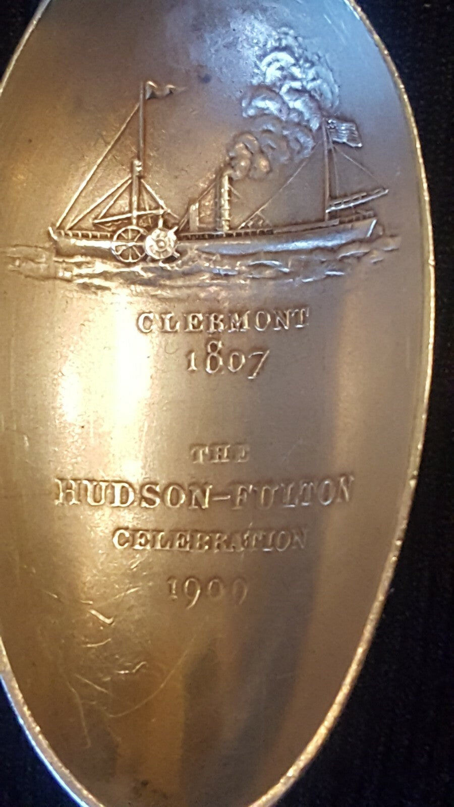 Tiffany & Co, NYC Sterling Silver Souvenir Spoon Hudson-Fulton Celebration 1909