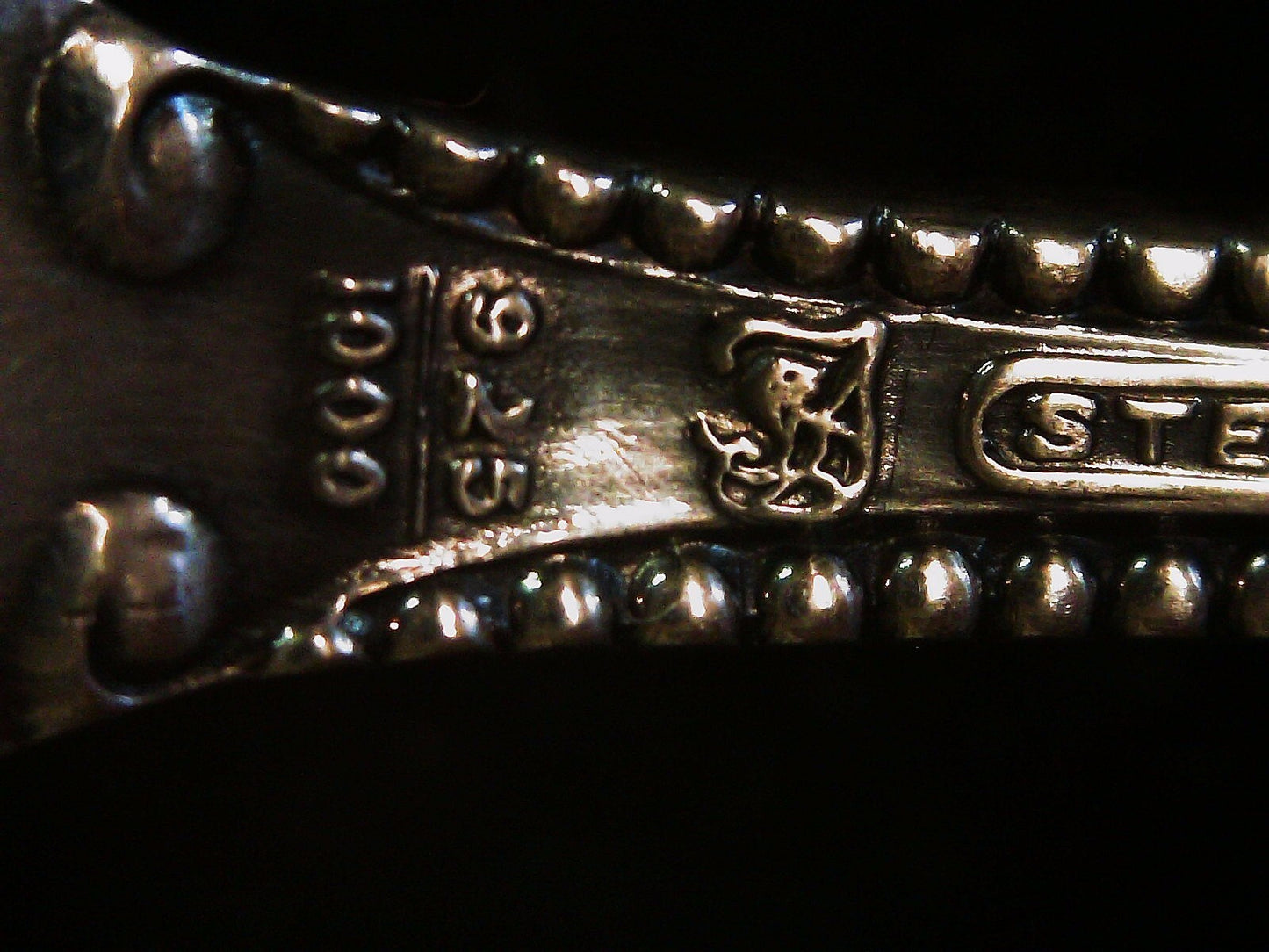 Pair of Towle Canterbury 5 3/4" Teaspoons 36.7g One Monogrammed 1893