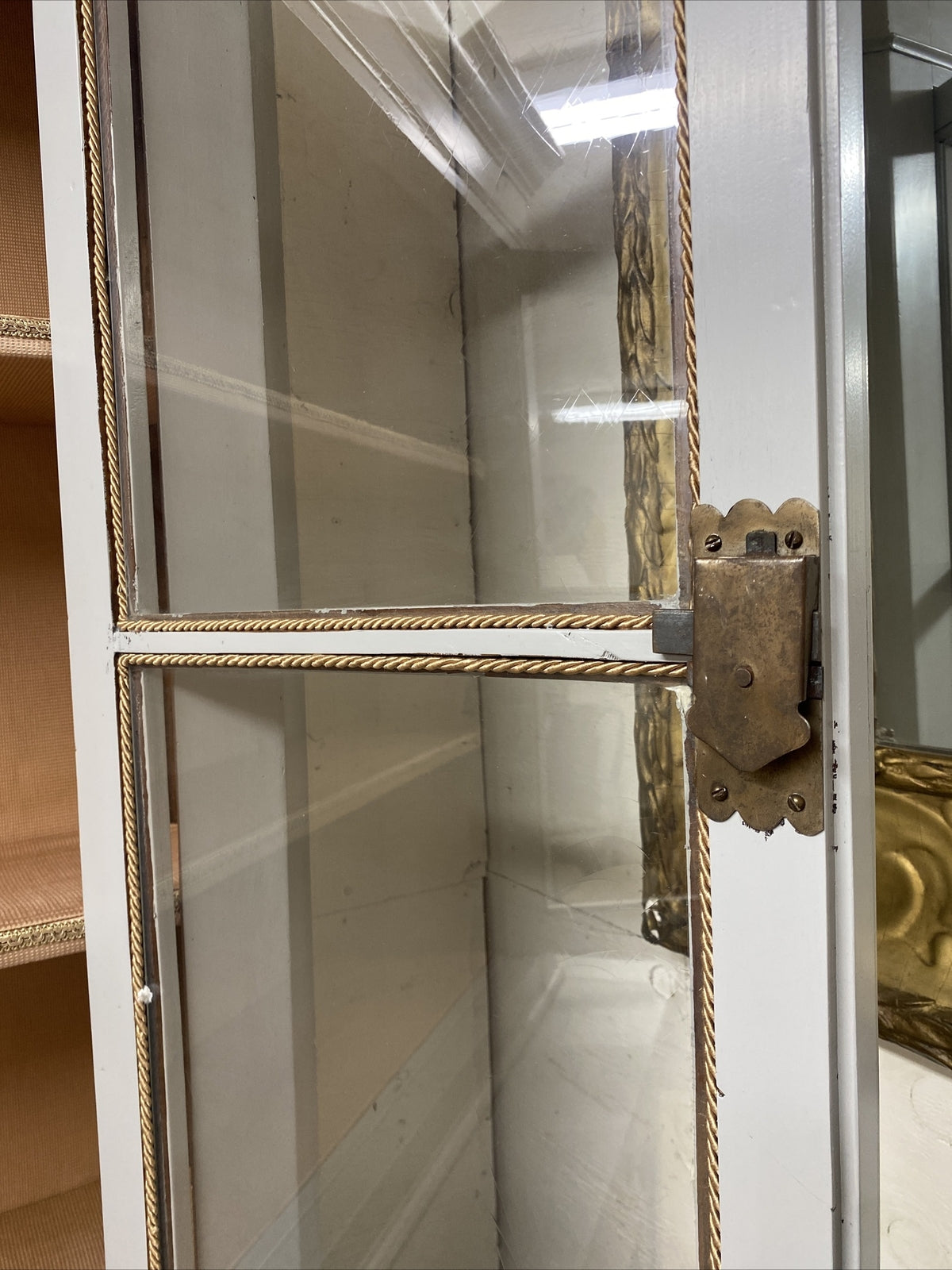 PERIOD ANTIQUE FRENCH LOUIS PHILIPPE PAINTED FARMHOUSE BOOKCASE CABINET