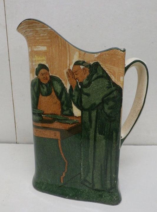 1906 Royal Doulton Monks In Cellar signed Noke Large Jug Beckett Shape Pitcher