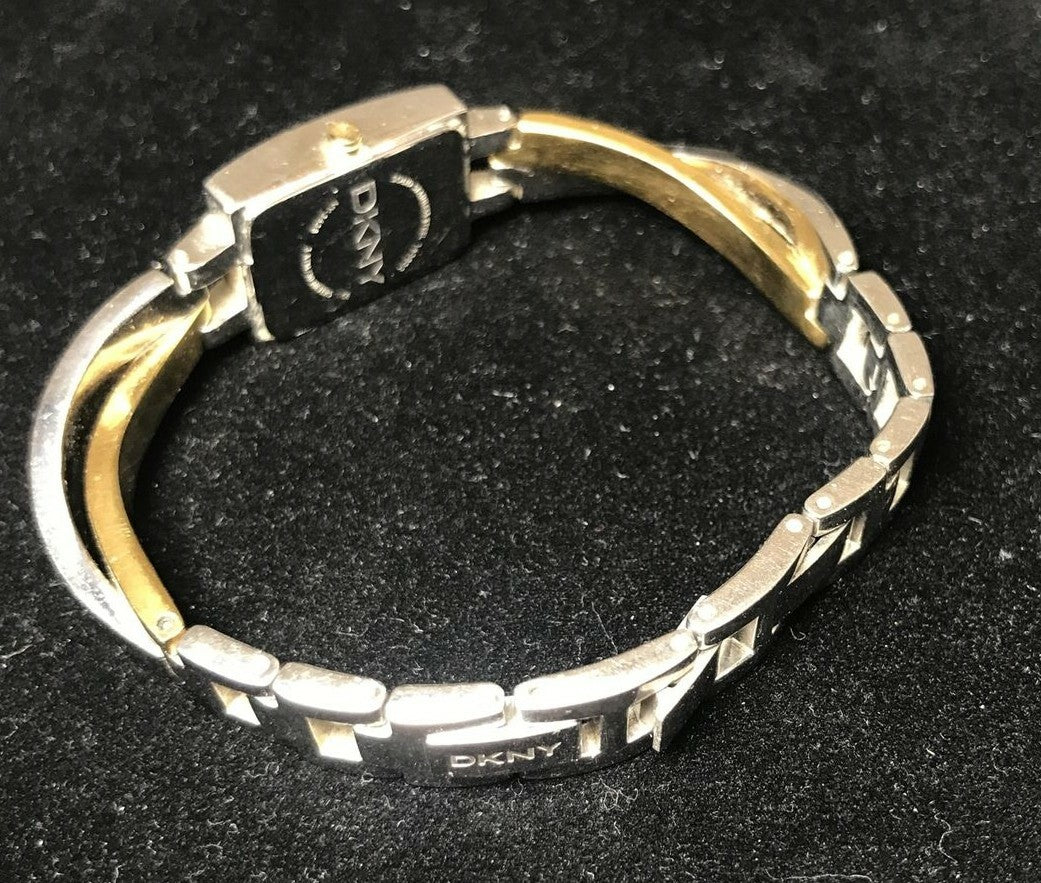 DKNY NY 3638 Ladies Two Tone Twist Steel Bracelet Watch