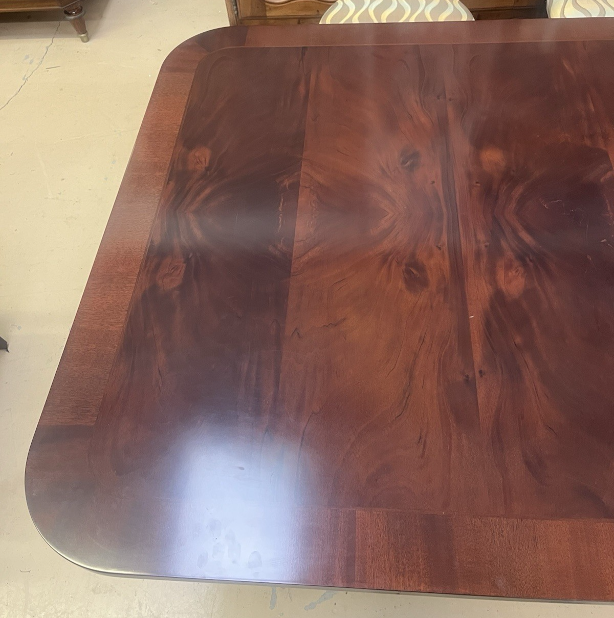 Hurtado "Gala" French Modern Mahogany Dining Table w/ 2 Leaves & 11 Chairs