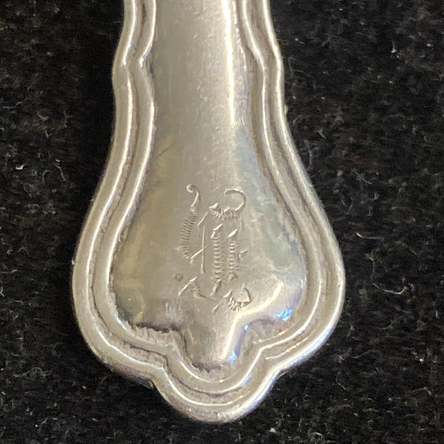 P.W. Ellis & Co. "Chippendale" 5" Sauce Ladle 16.5g Monogrammed 1922