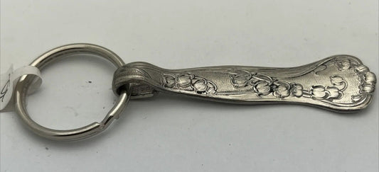Silver Plate Key Fob and Key Ring