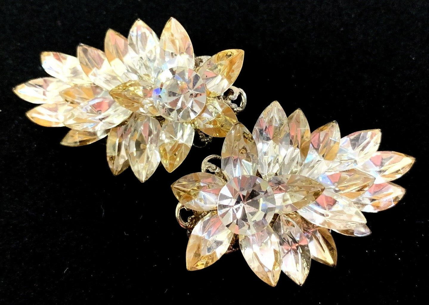 Michele Sugar Vintage Signed Statement Clip On Earrings Jewelry