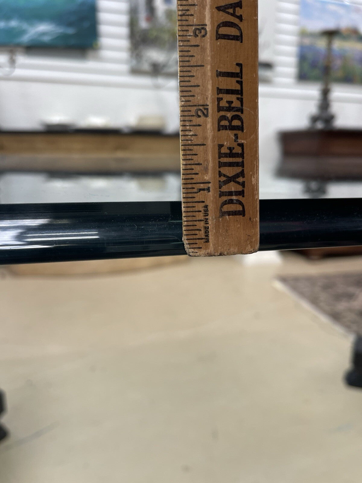 120" Glass Top Baker Furniture Co Black Lacquered Double Pedestal Table Paw FS3