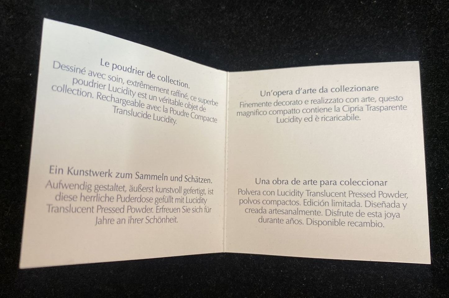 NIB Estee Lauder After Hours Slim Compact Lucidity 06 Transparent translucent