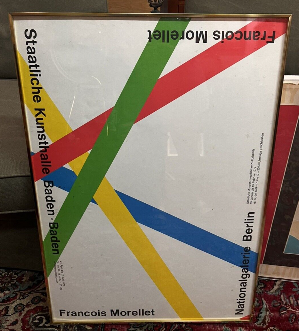 VTG Francois Morellet Berlin Art Gallery 1977 Frank Stella Poster BH72