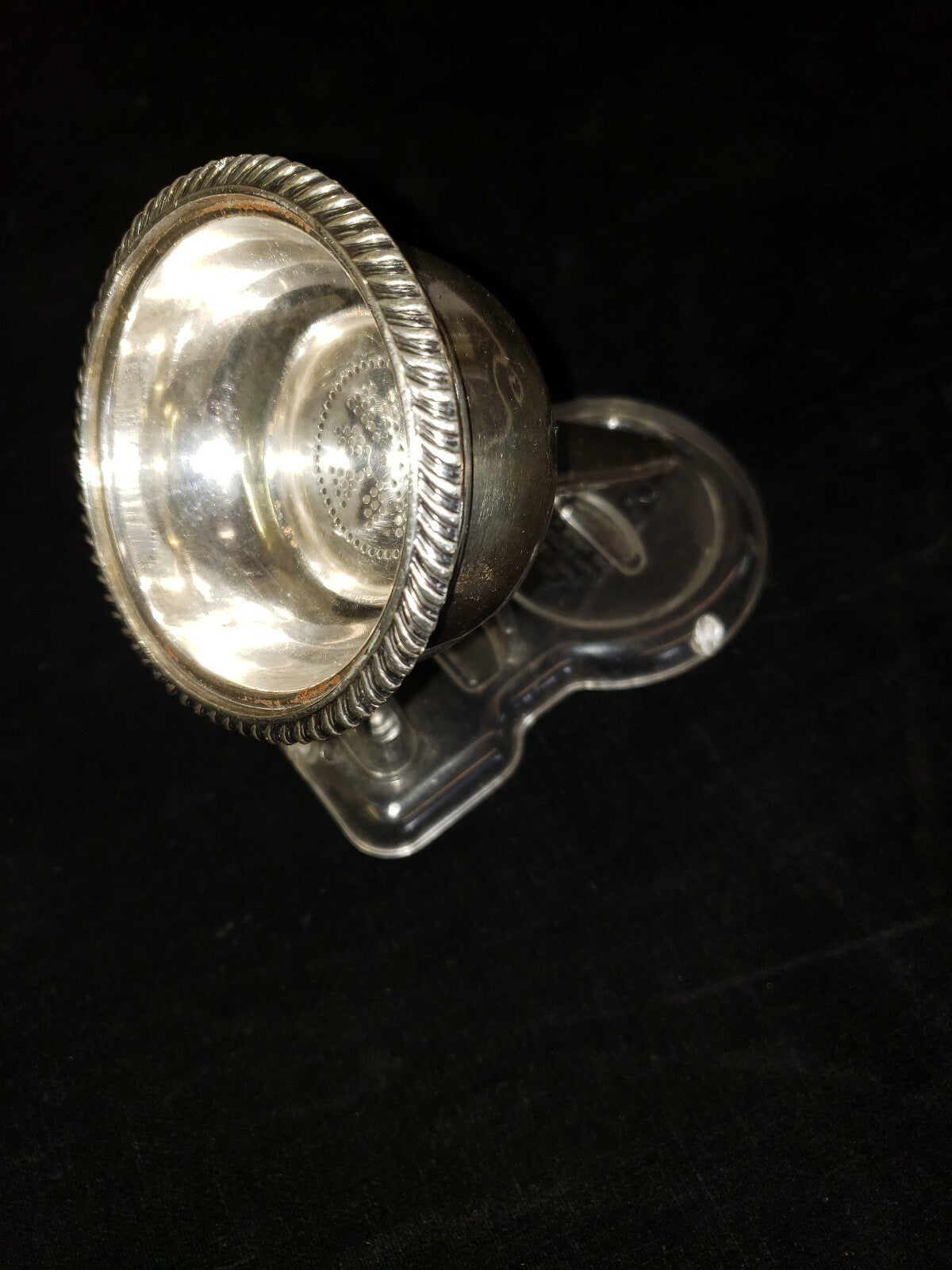 Antique English Georgian Silver Plate 2 pc Wine Funnel