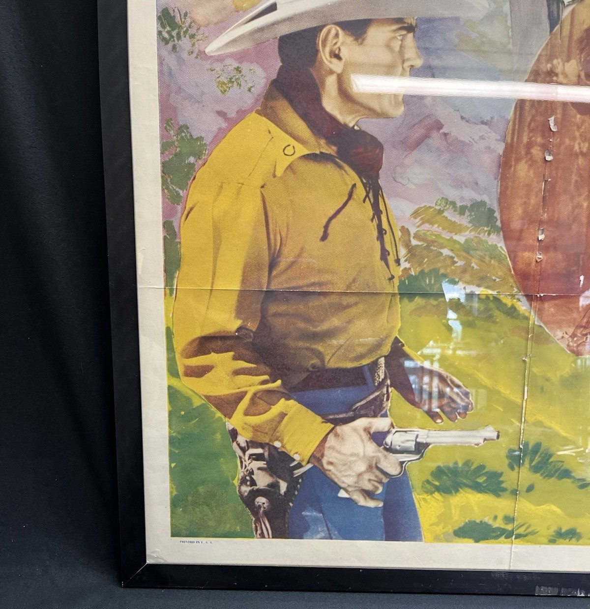 "When a Man Sees Red," w/ Buck Jones Framed Print, Realart Picture, Made in USA