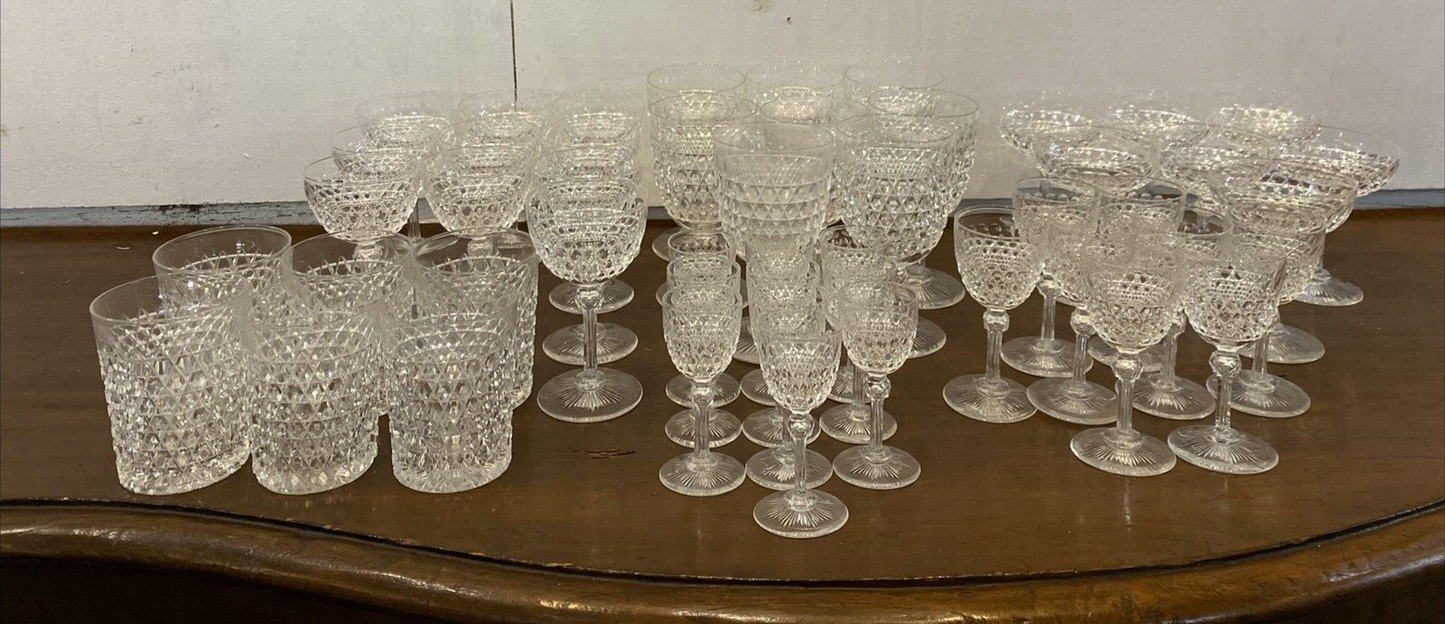 1 Stem Of Dorflinger Diamond Hob 4"Cordial Cut Glass From 1875 1 3/4"  W