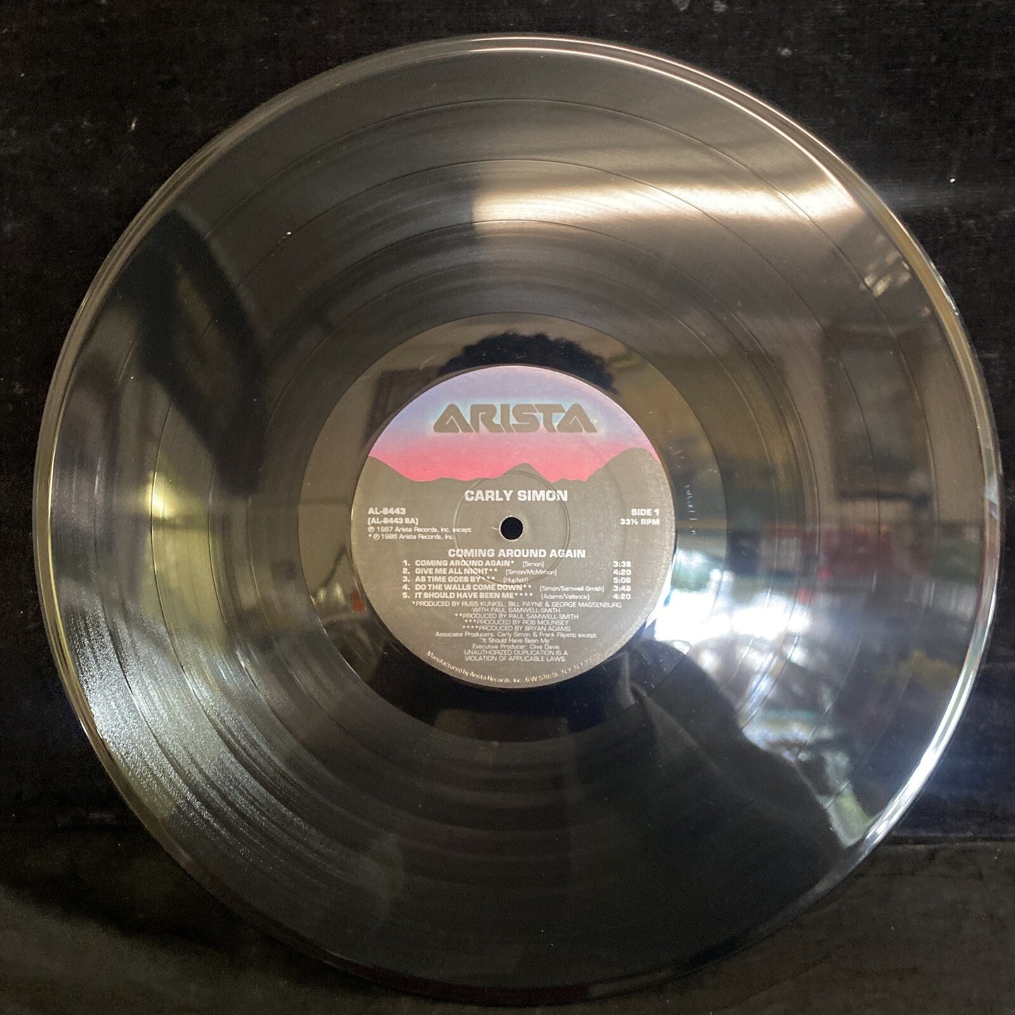 STAMPED PROMO Carly Simon Coming Around Again AL-8443 NM/VG+