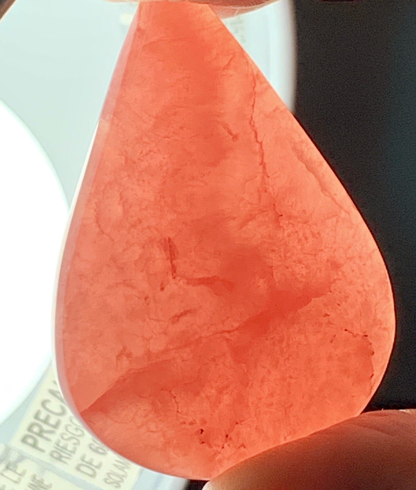 Natural Argentina Rhodochrosite Tear Drop Shape Loose Gemstone 202 Carats