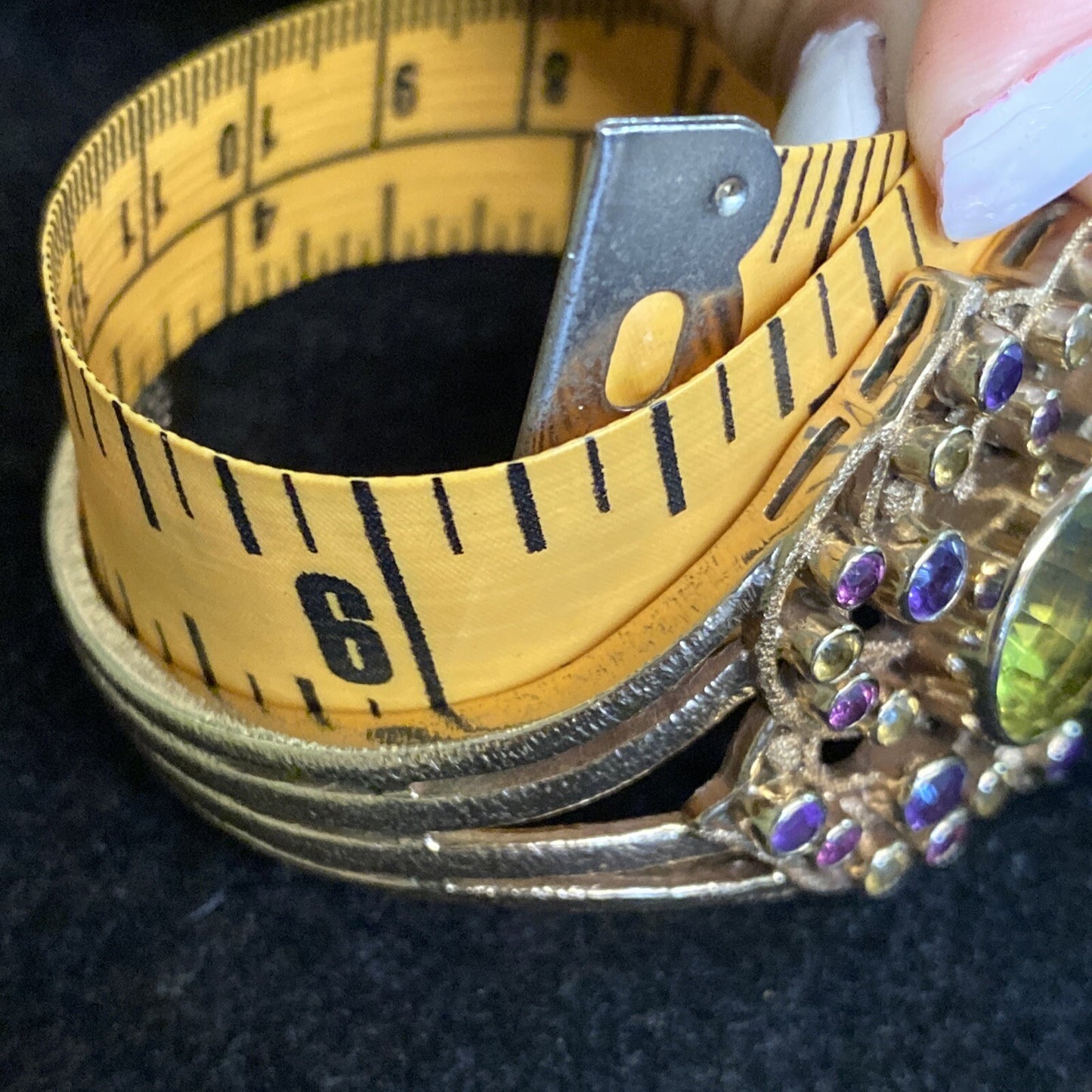 Nicky Butler RAJ Collection Limited Edition MultiGem 6 1/4" Cuff Bracelet Bronze