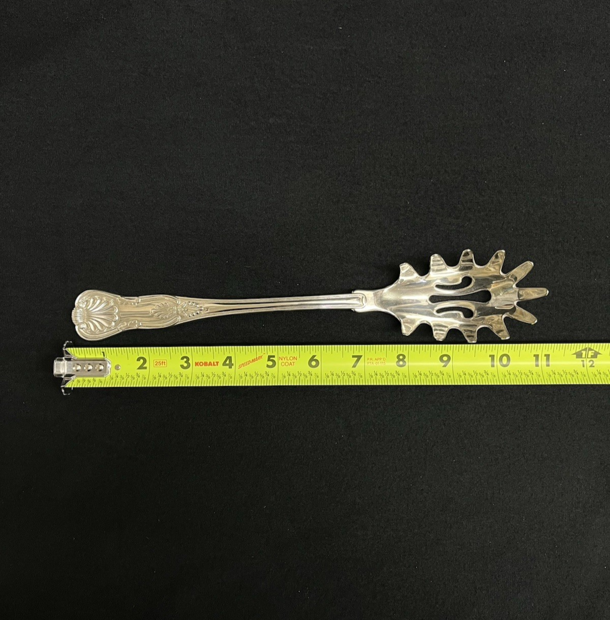 Kings by Sheffield Silverplate 3-Piece Hostess Set Spoon, Fork, and Pasta Server