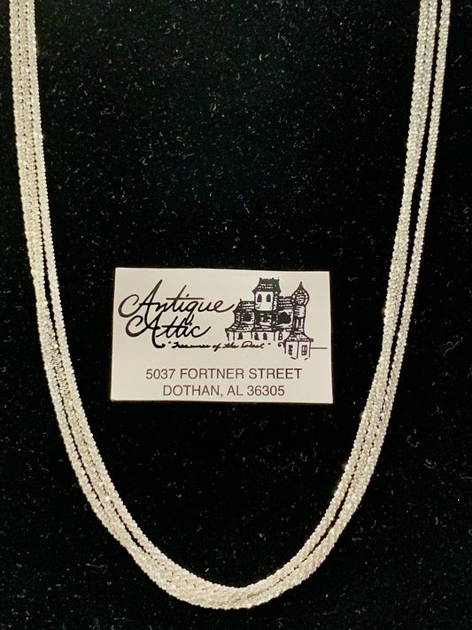 STERLING SILVER 925 TRIPLE STRAND Necklace Italy 18" 15.7 g by Jacmel JCM