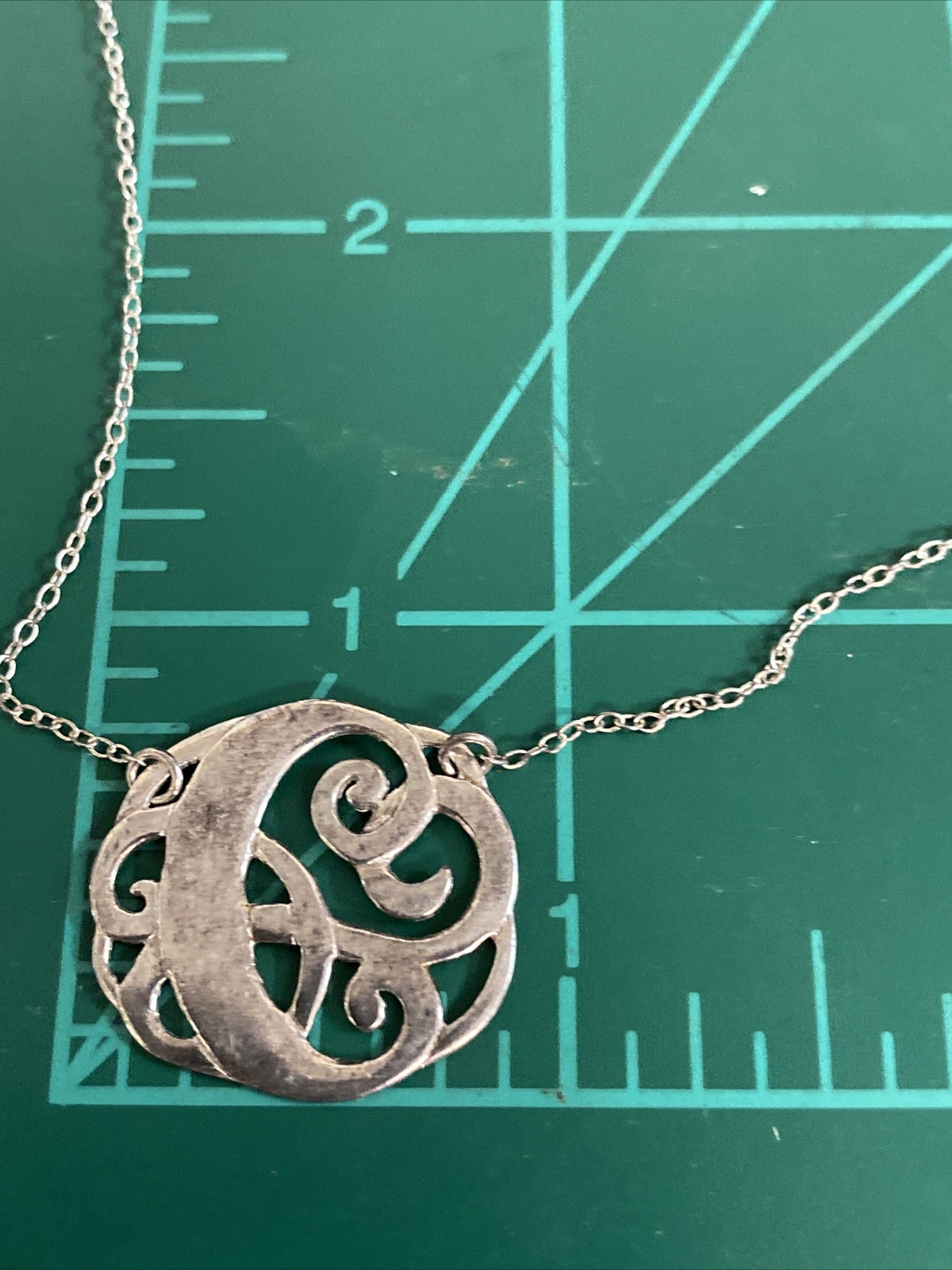 STERLING SILVER SU CUT OUT DESIGN PENDANT CHAIN NECKLACE 925 FINE