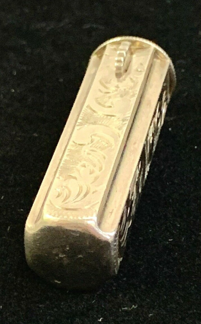 Antique Sterling Silver Lipstick Holder Pendant Chatelaine Edwardian English