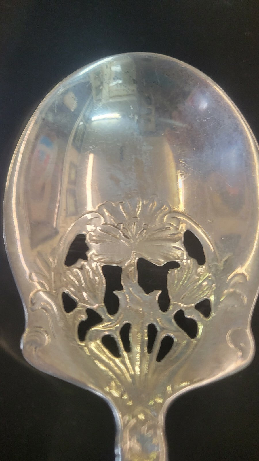 Gorham Virginiana Solid Lg 10" Salad Serving Set 1905 Pierced NM Rare Find