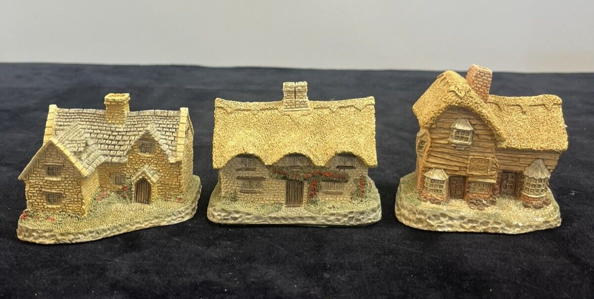 Lot Of 3 David Winter Cottages: Dower House, Village Shop, Cotswold Cottage 1982