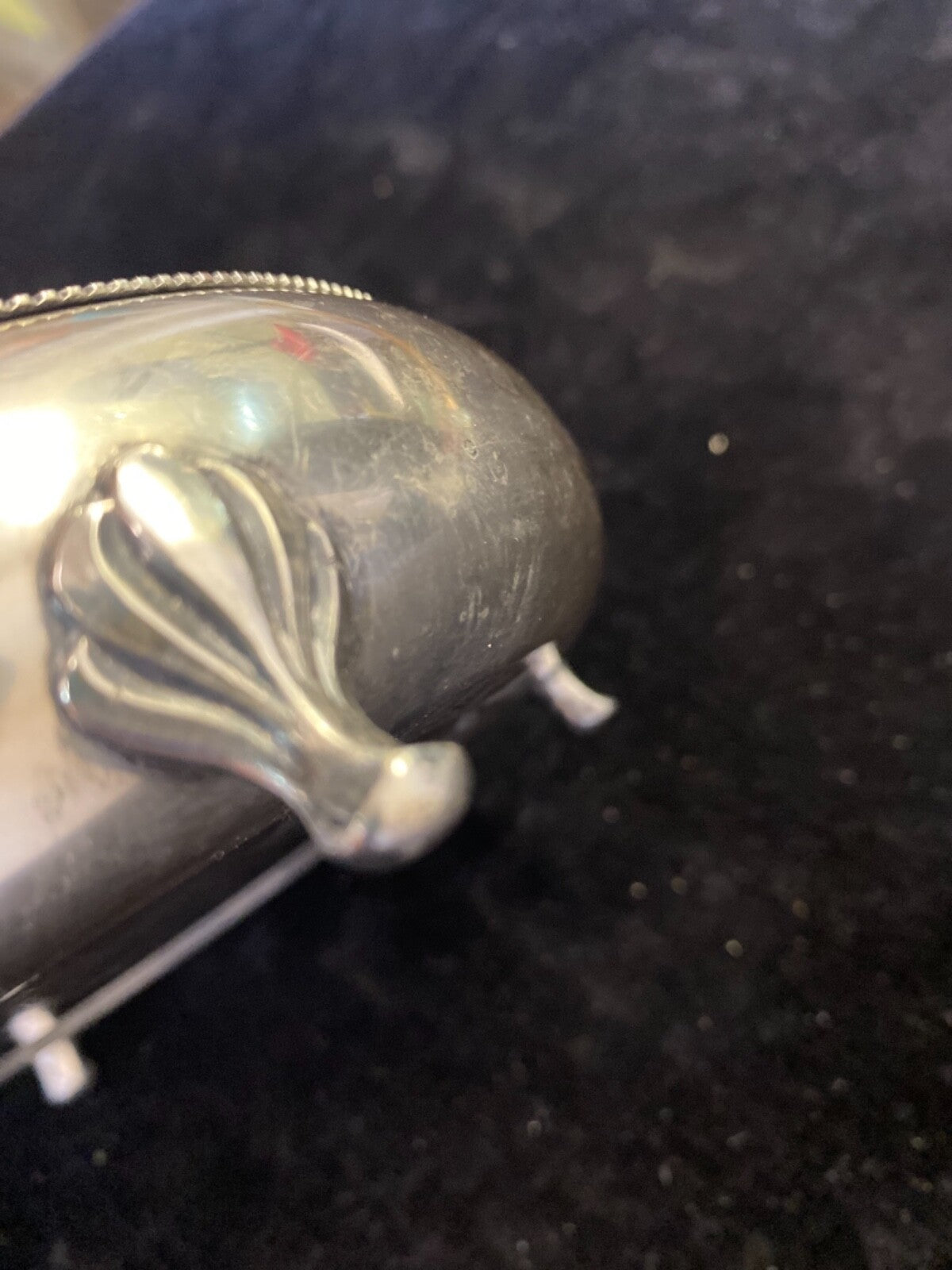 Antique Vintage Silverplate Crumb Catcher for sweeping crumbs off Tablecloth