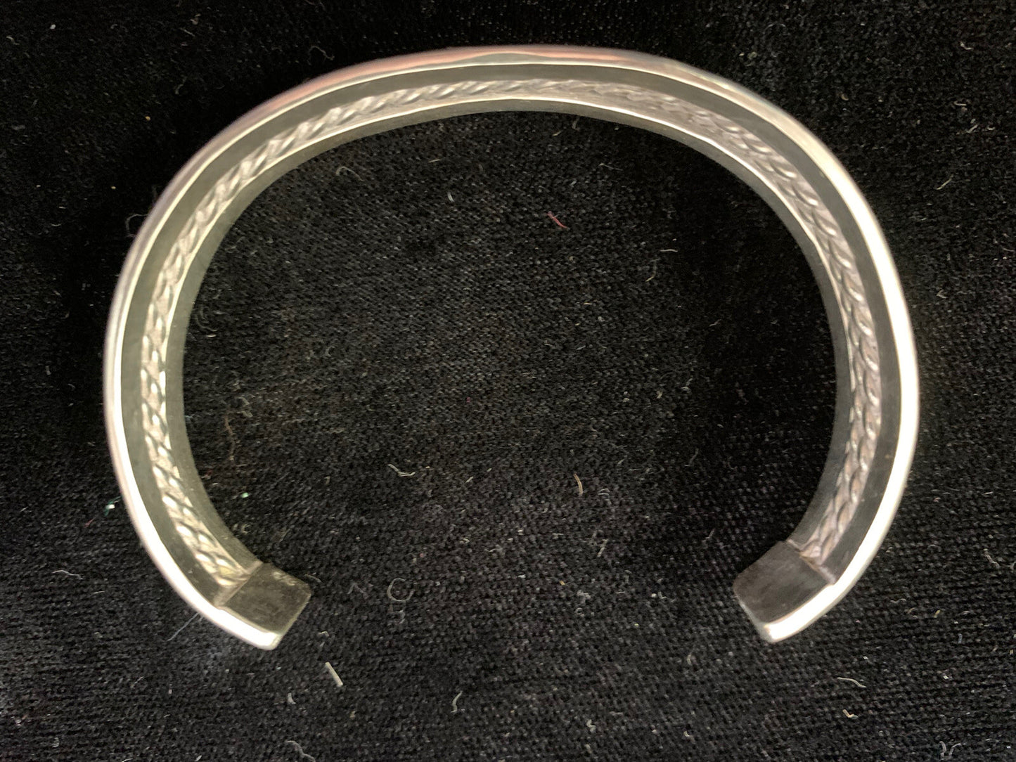 Navajo Sterling Silver Cuff Bracelet Twisted Wire Cable Southwestern Vtg