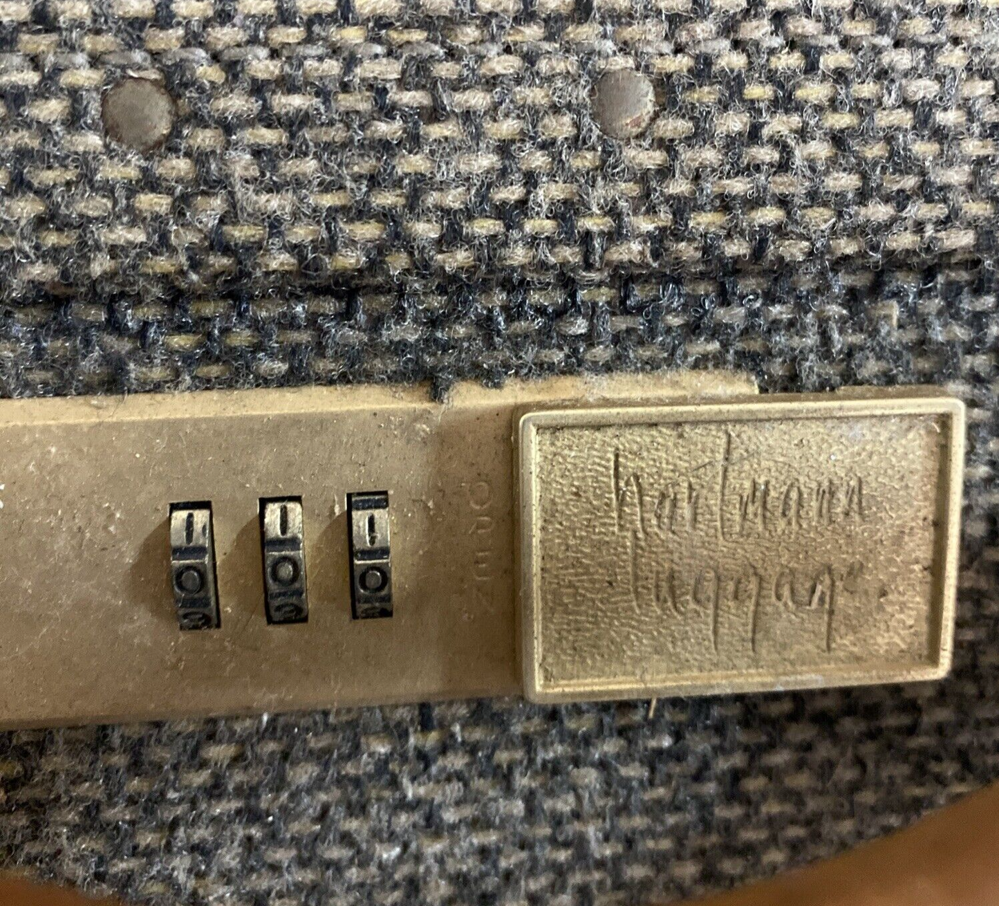 VTG HARTMANN Luggage 4400 BRIEFCASE Combination Tweed Leather