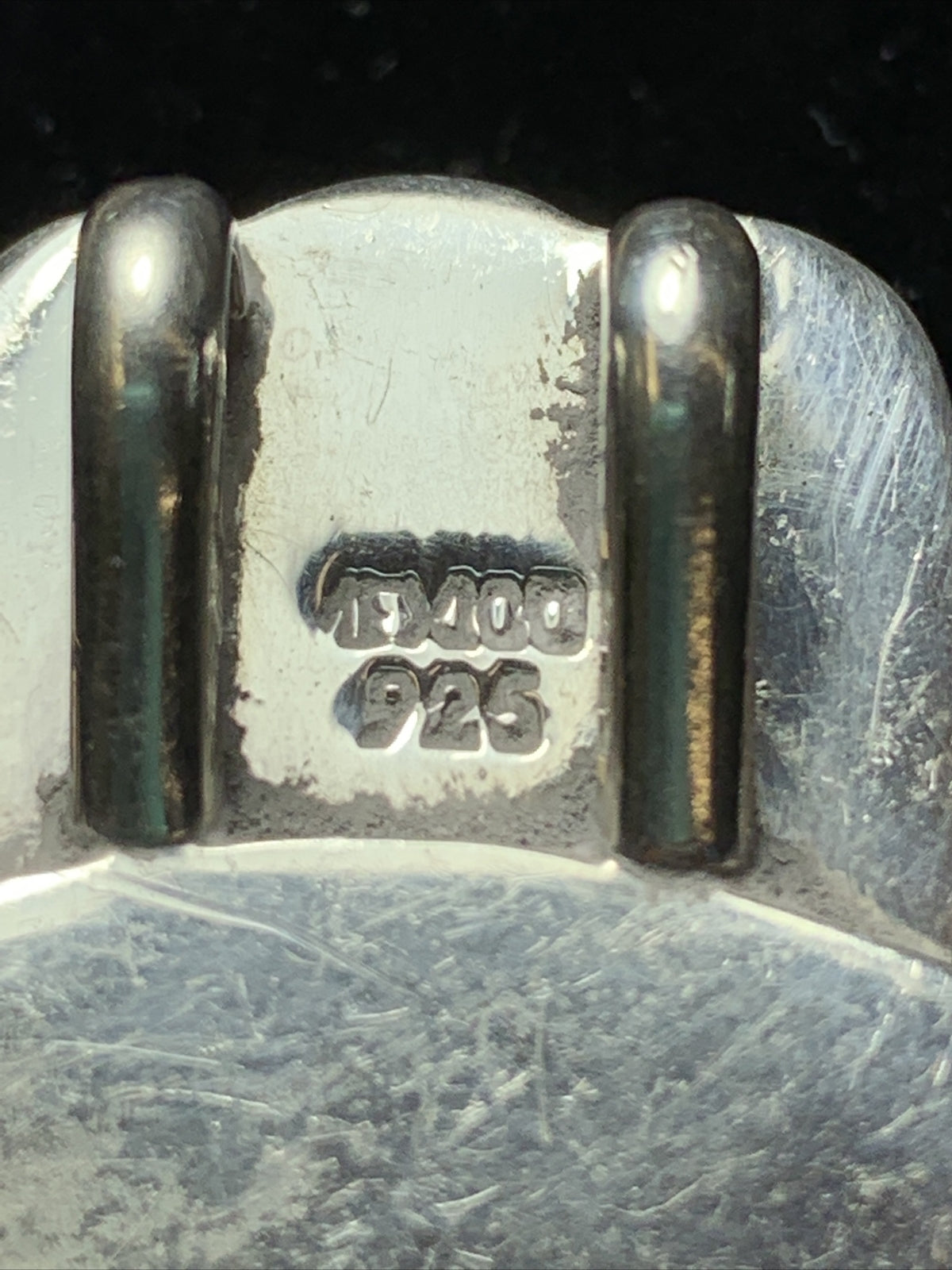 Vtg 925 Sterling Silver OVAL Slide Pendant 13.3g