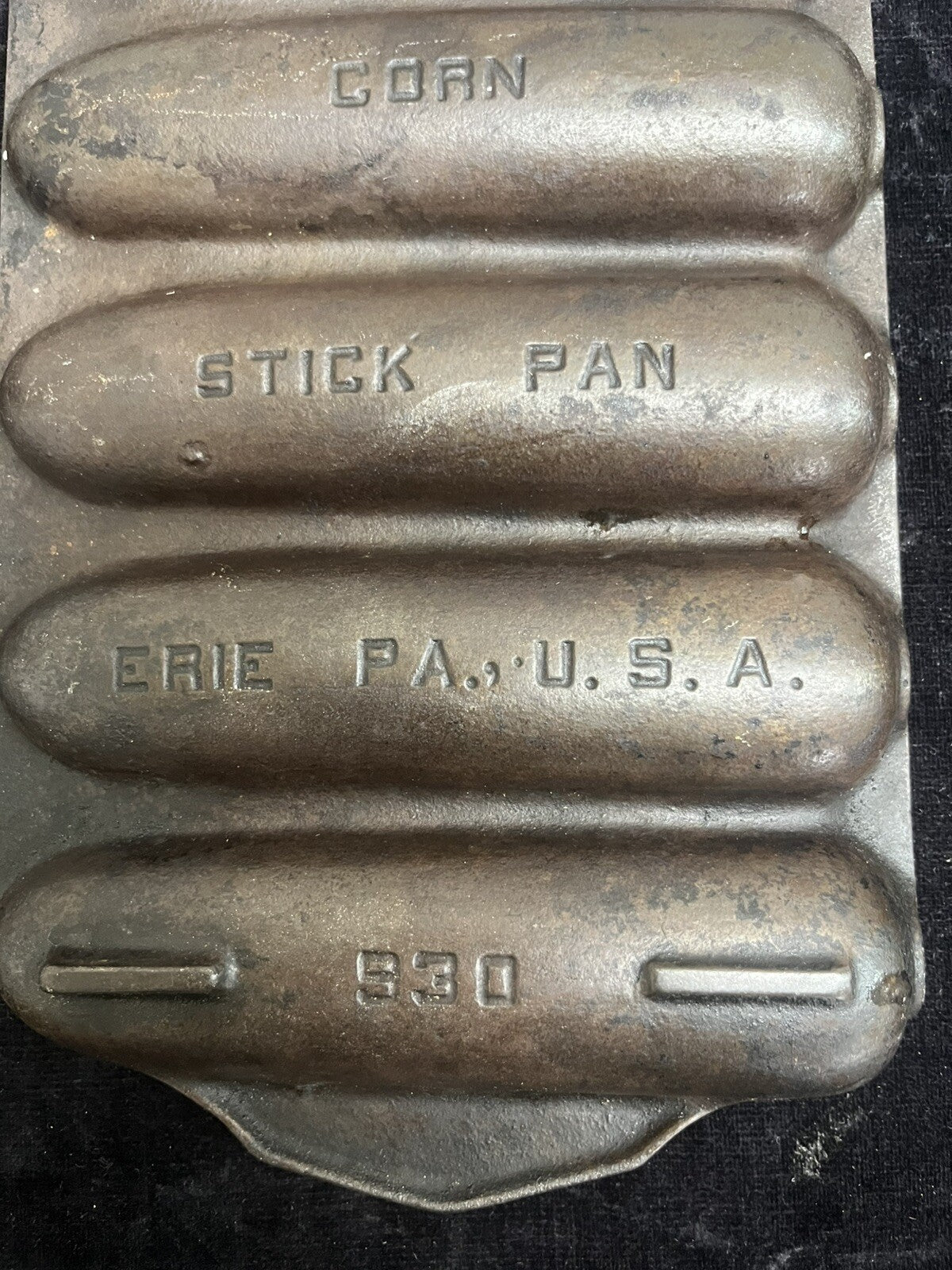 Restored Griswold 273 Cast Iron Crispy Corn Mold Stick Pan 930 Muffin Cornbread