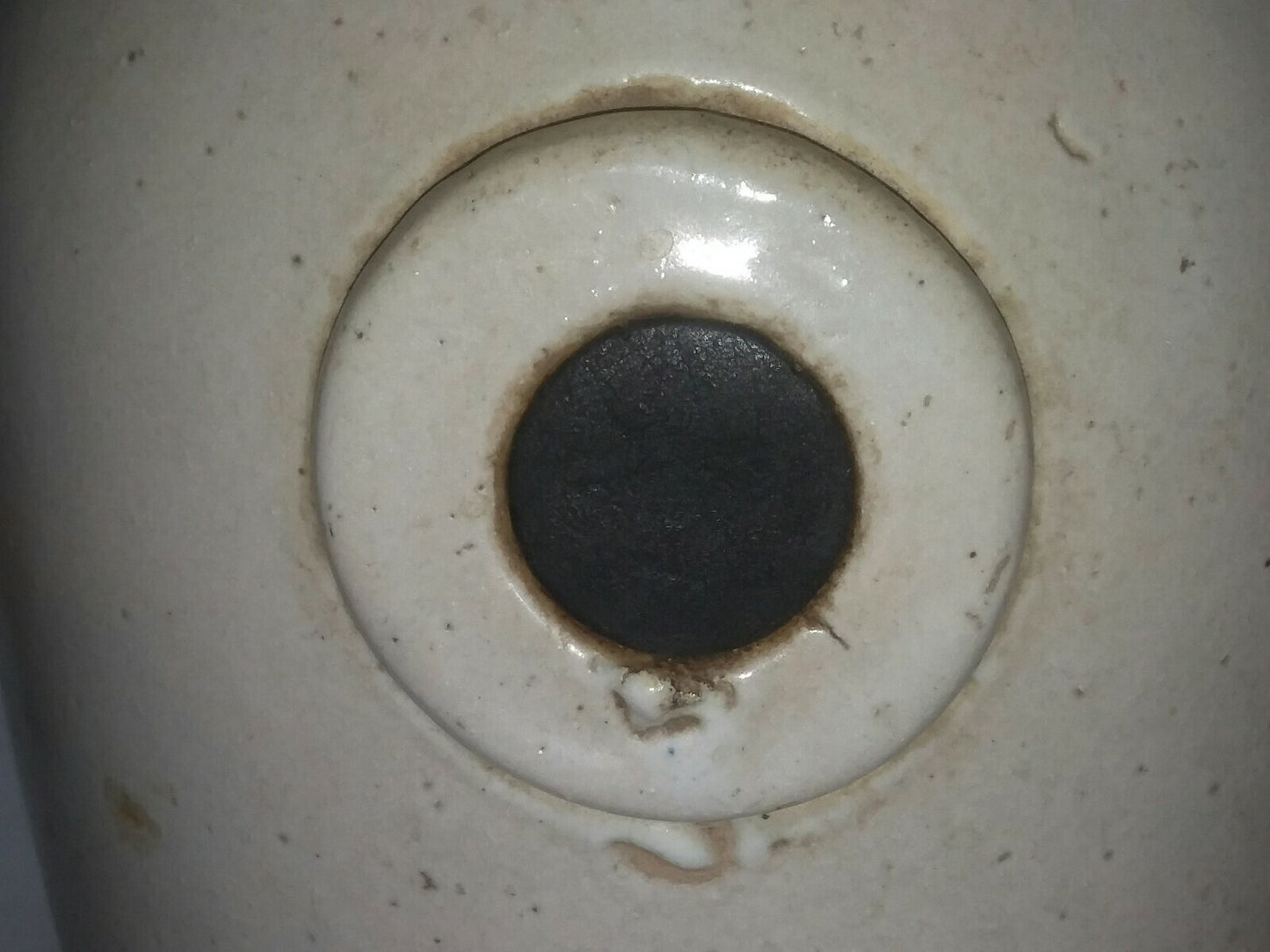 Antique Stoneware Foot Warmer Pottery WKS Boston, Mass. 10.5"