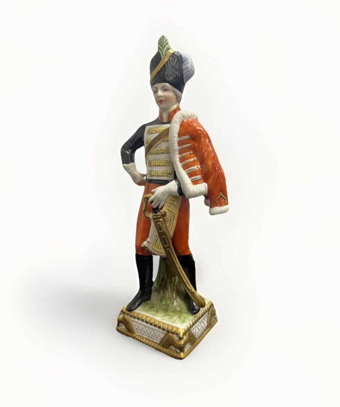 1853 Capodimonte Napoleonic Hussar 10" Tall