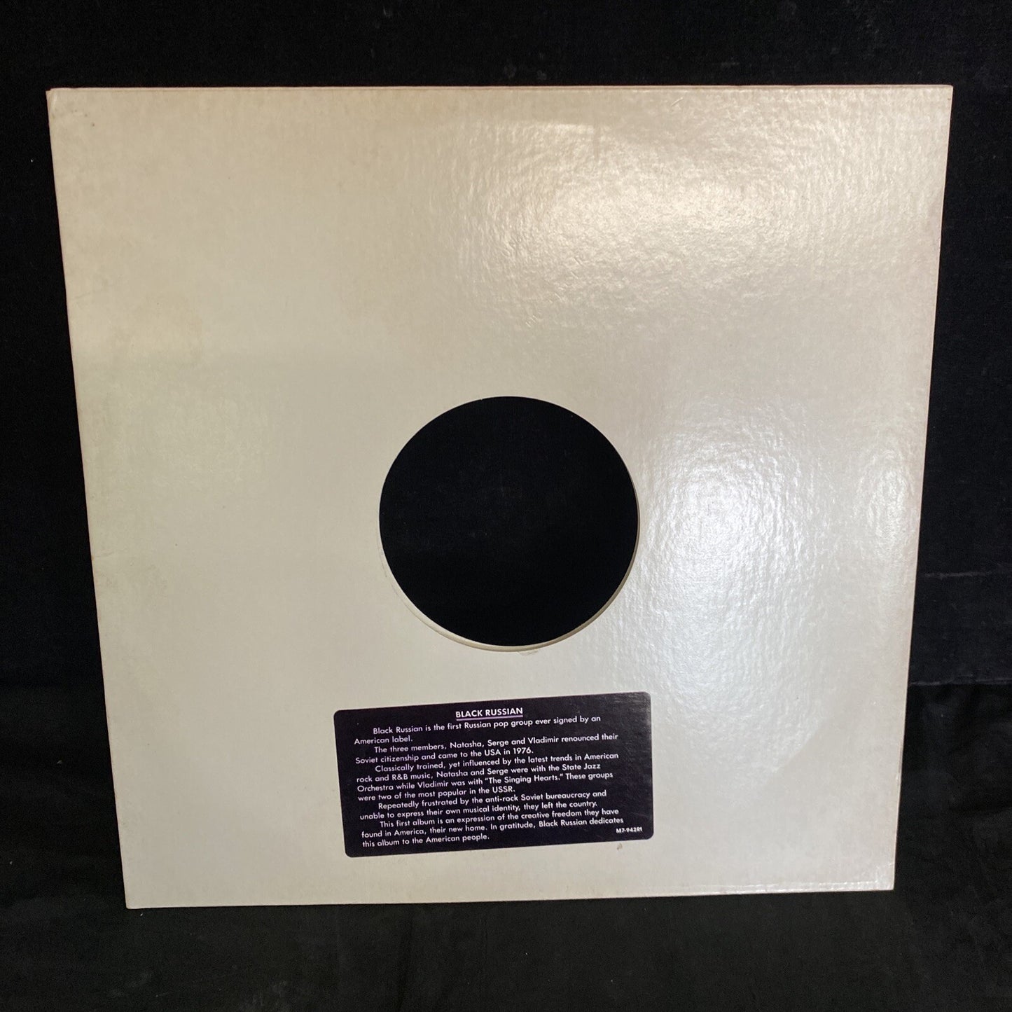 "BLACK RUSSIAN" Motown M7-942R1 Vinyl 331/3 LP Stereo 1980 DJ COPY PROMO