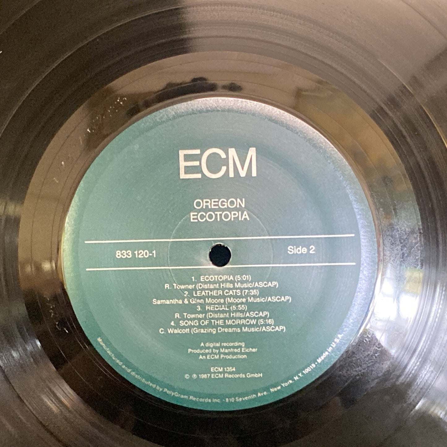 OREGON - ECOTOPIA ECM 833 120-1 Ralph Towner Glen Moore 1987 Germany NM/VG