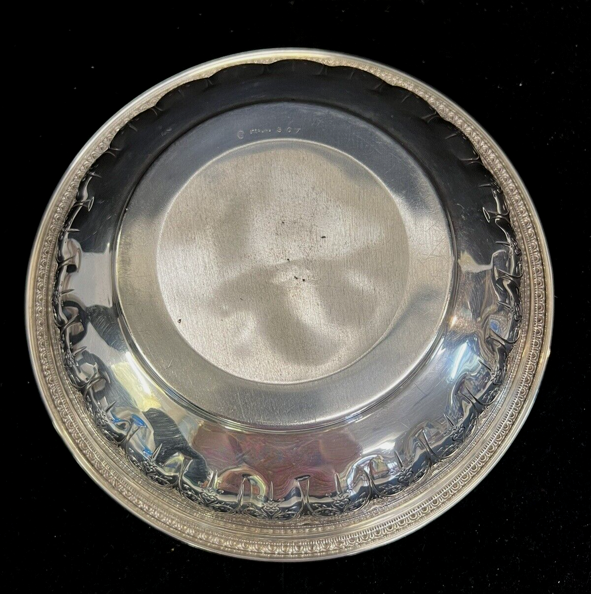 Antique  9" Sterling Bowl 307 Hallmark H Hasselbring Repousse Mono T 190g