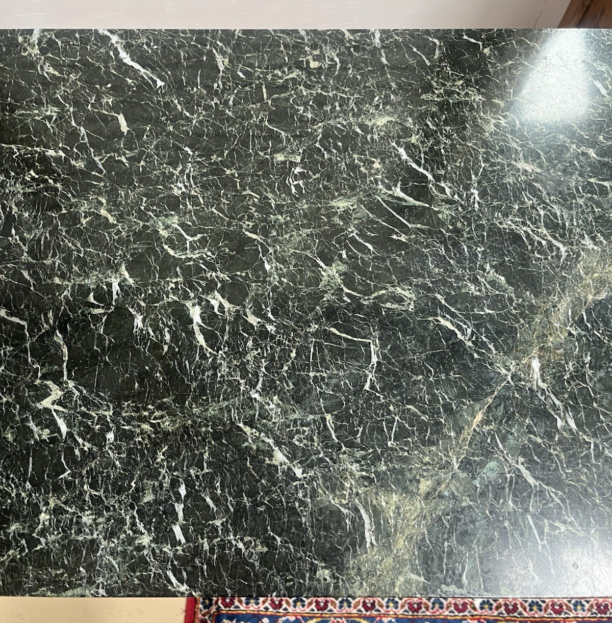 FRENCH LOUIS XVI STYLE MARBLE-TOP MAHOGANY COMMODE CHEST OF DRAWERS 36"Hx 39"W