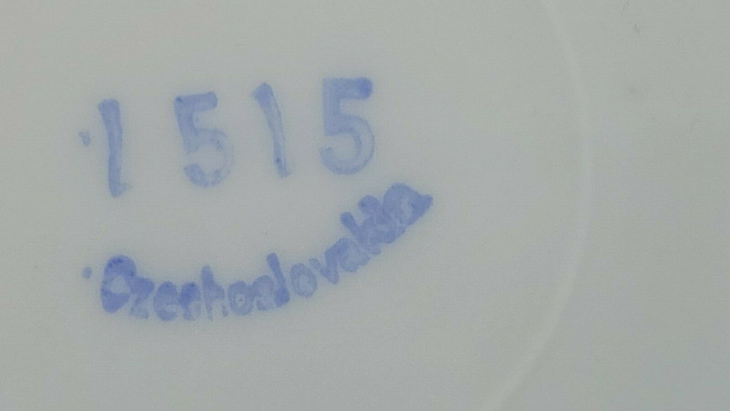 Czechoslovakia Demitasse Cup & Saucer  6 sets  Art Deco Black & White Espresso