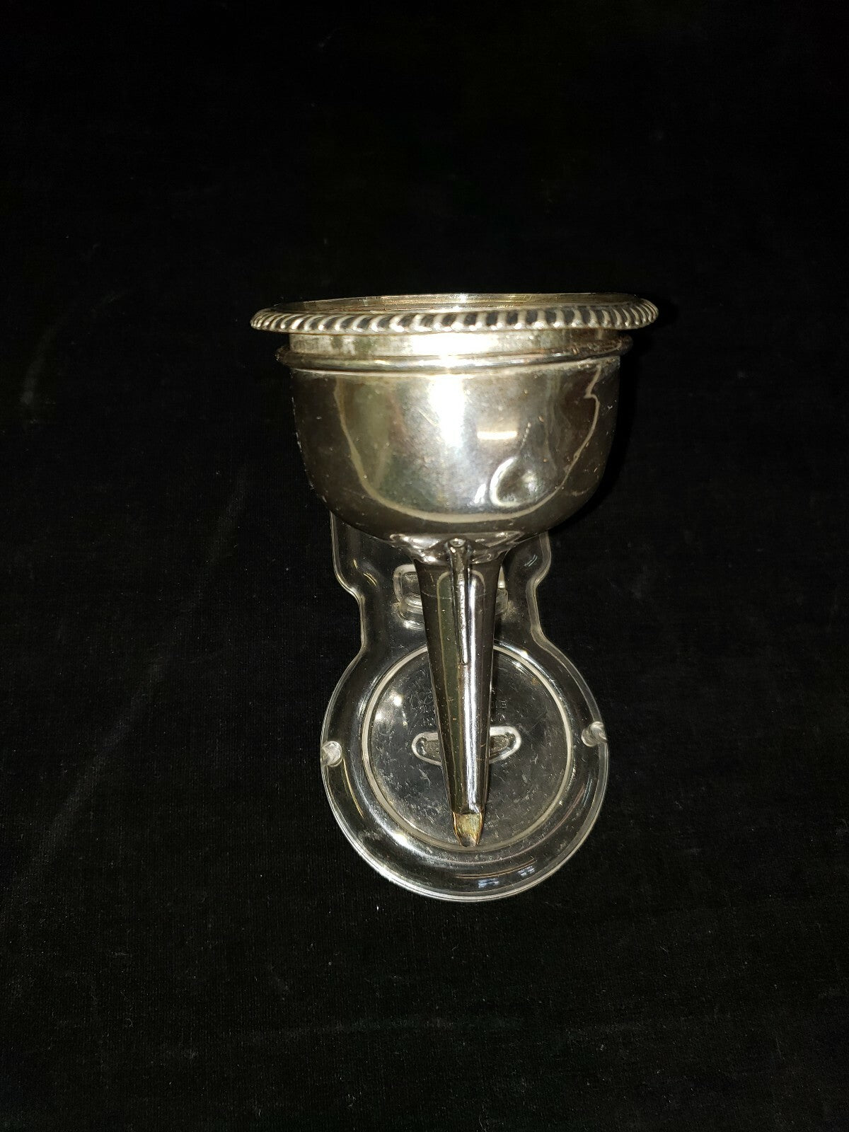 Antique English Georgian Silver Plate 2 pc Wine Funnel