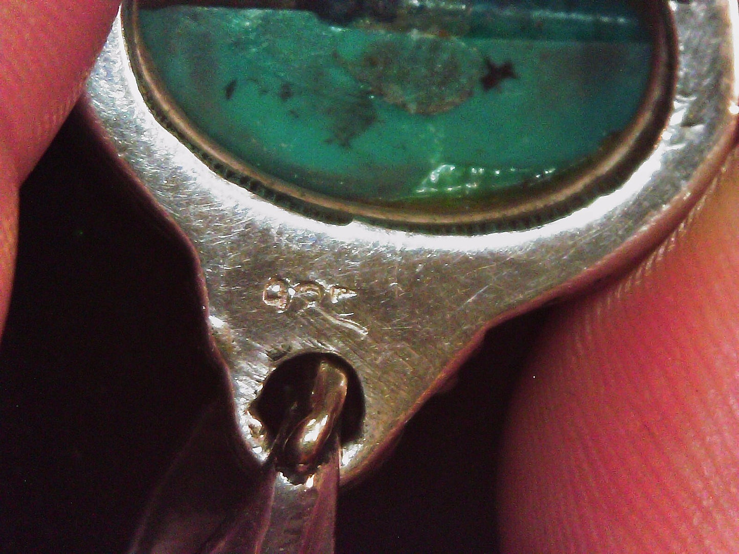 925 Sterling Silver Turquoise Gemstone Pendant 11.2g