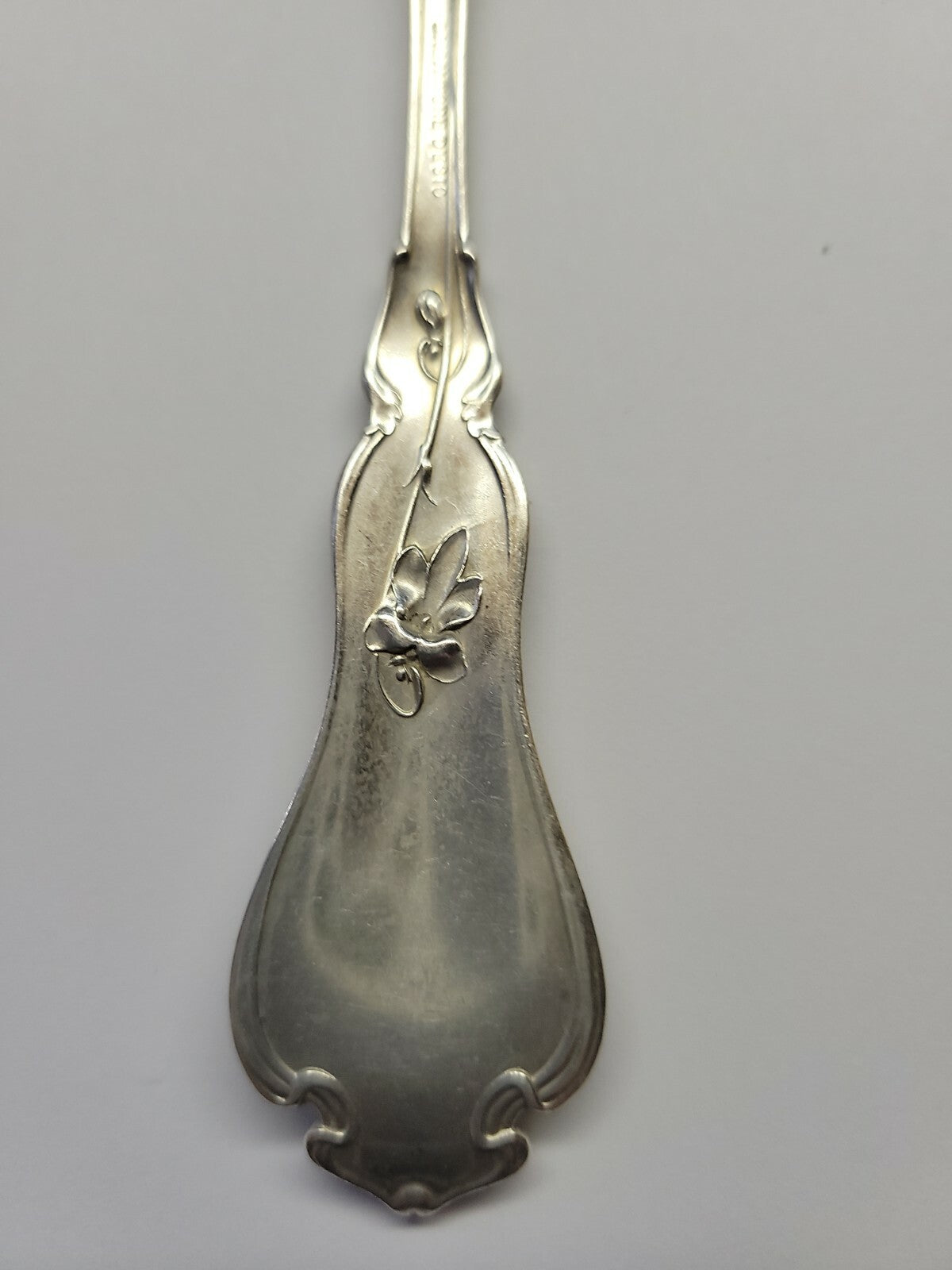 Violet By Whiting Sterling Silver Round Bowl Soup Spoon  Gumbo 6 7/8" 1905 Mono