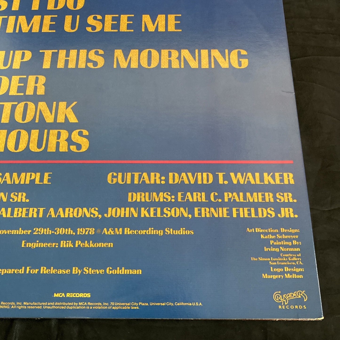 STAMPED RADIO PROMO Joe Sample David T Walker Swing Street Cafe LP 1981
